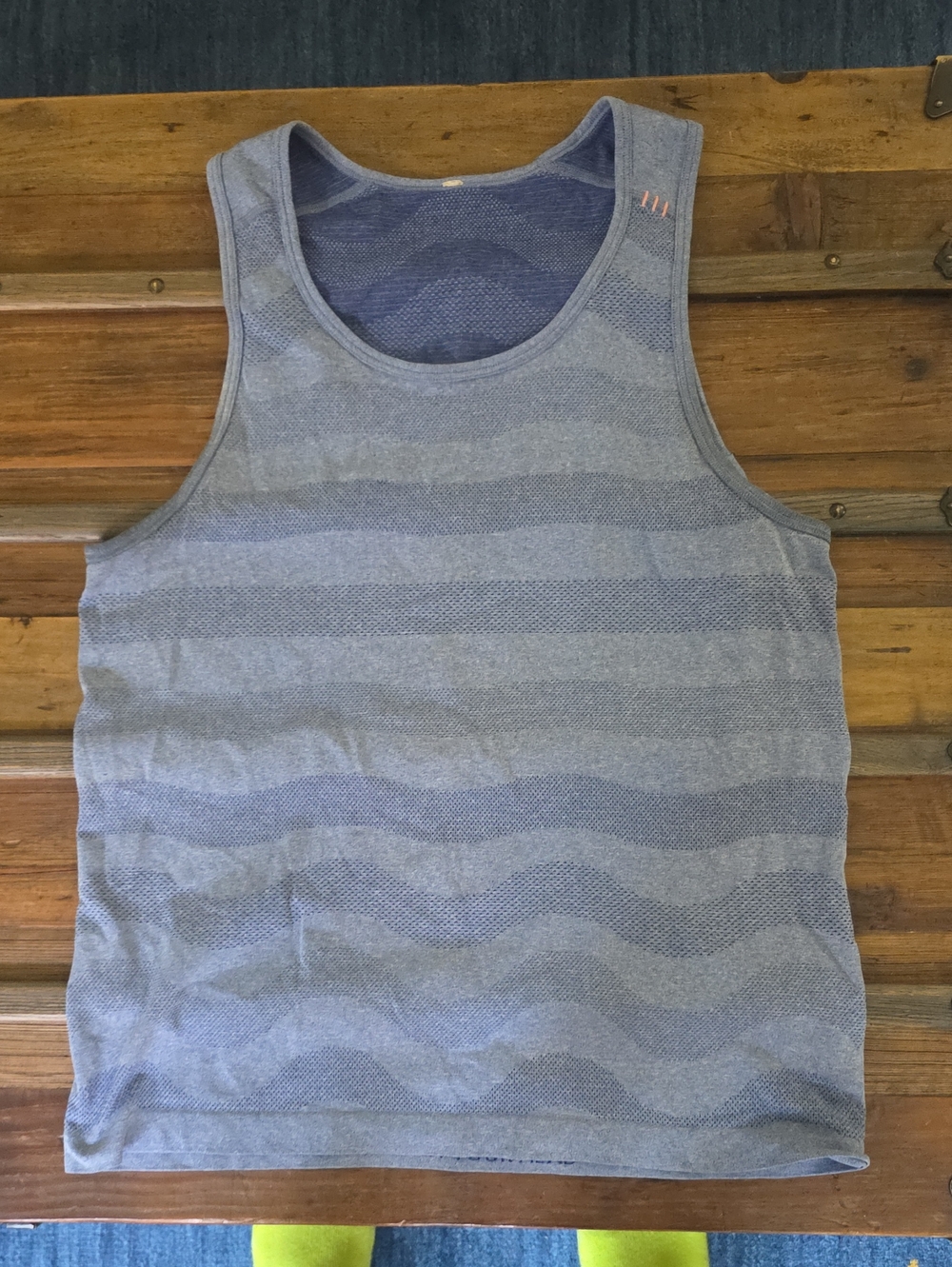 Lululemon Men's Blue Striped Tank Top